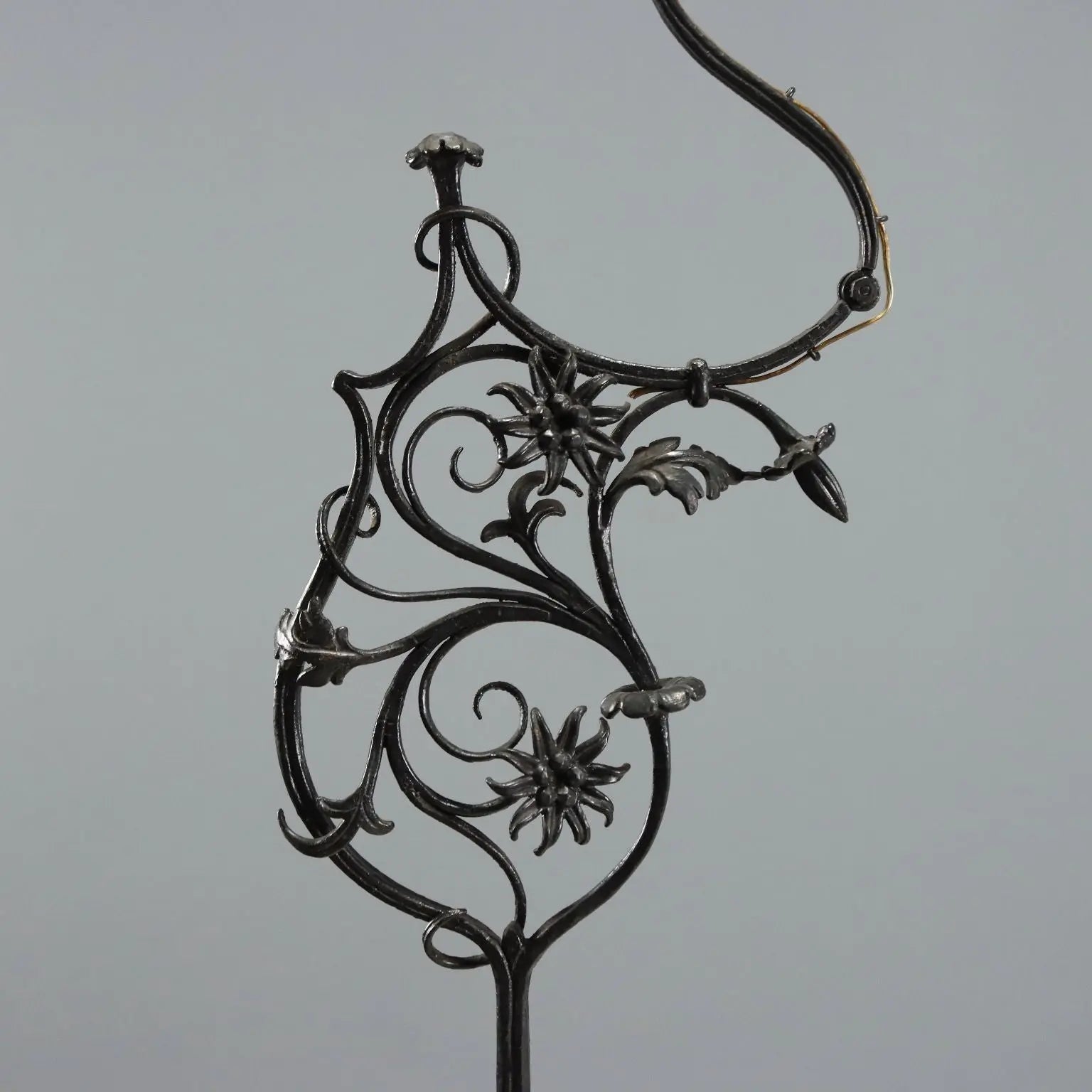 Vintage Floor Lamp Wrought Iron Design Italy 1950s