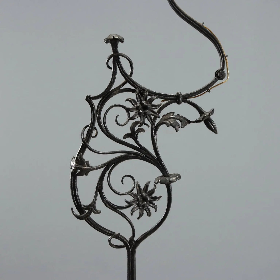 Vintage Floor Lamp Wrought Iron Design Italy 1950s