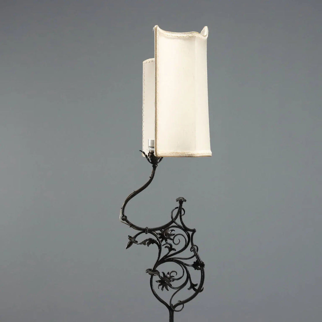 Vintage Floor Lamp Wrought Iron Design Italy 1950s