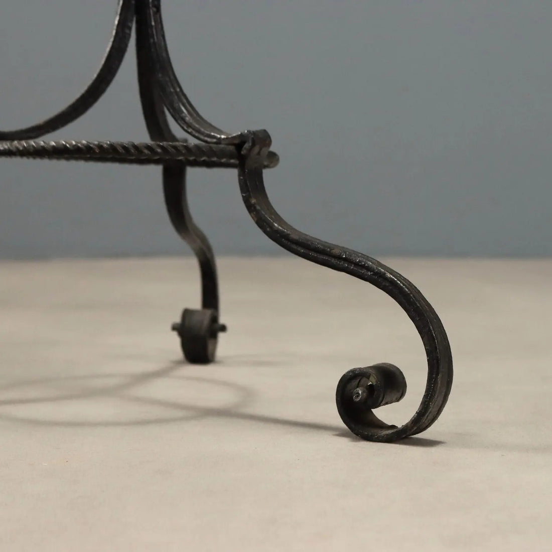 Vintage Floor Lamp Wrought Iron Design Italy 1950s