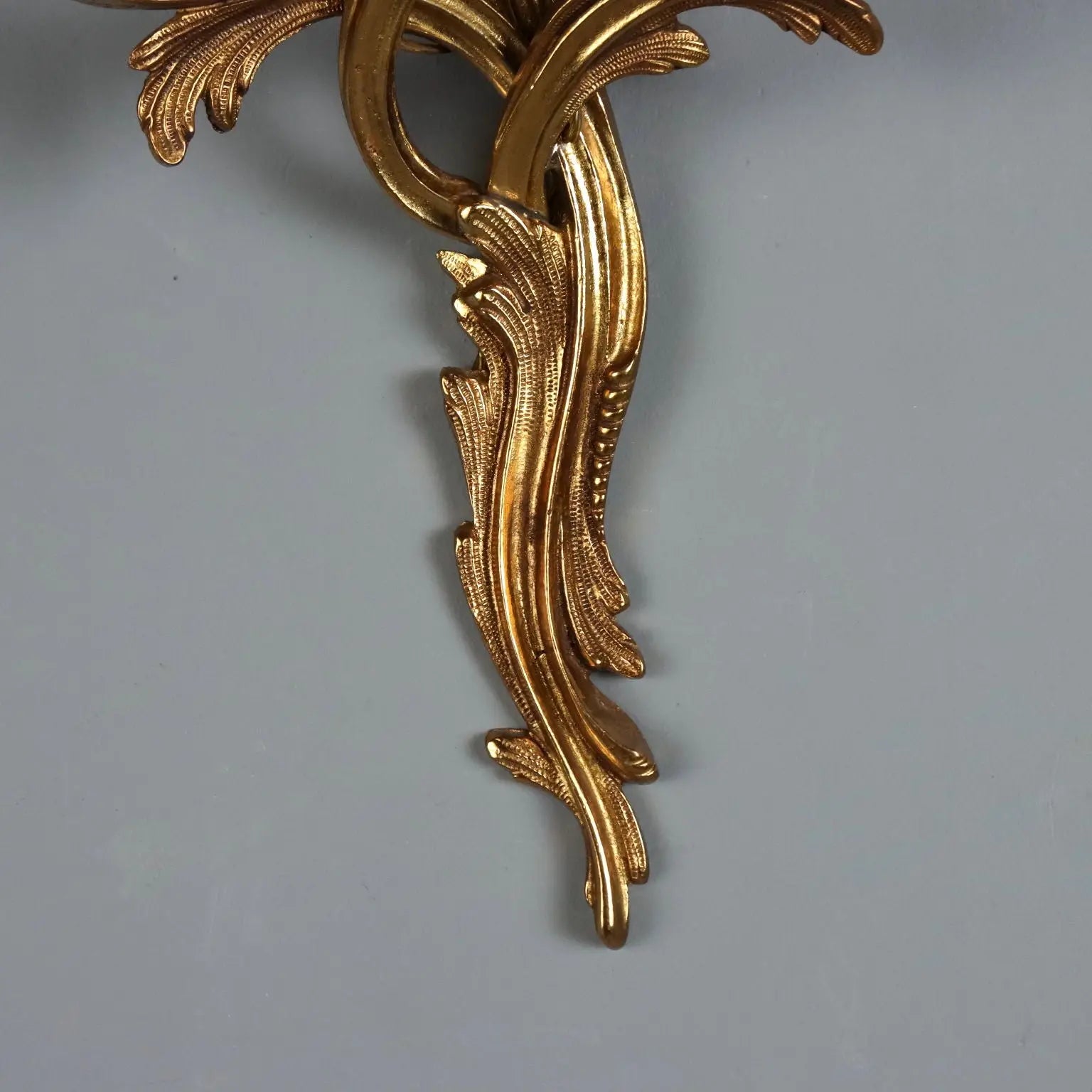 Antique Wall Lamps Bronze Leafy Decorations Italy XX Century