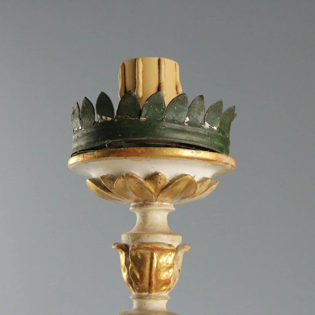 Antique Candelabra Carved Gilded Wood Italy XIX Century