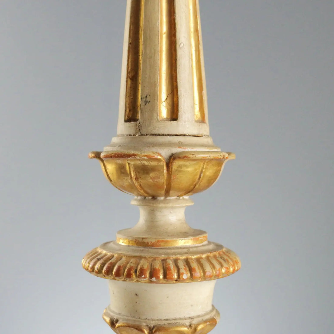 Antique Candelabra Carved Gilded Wood Italy XIX Century