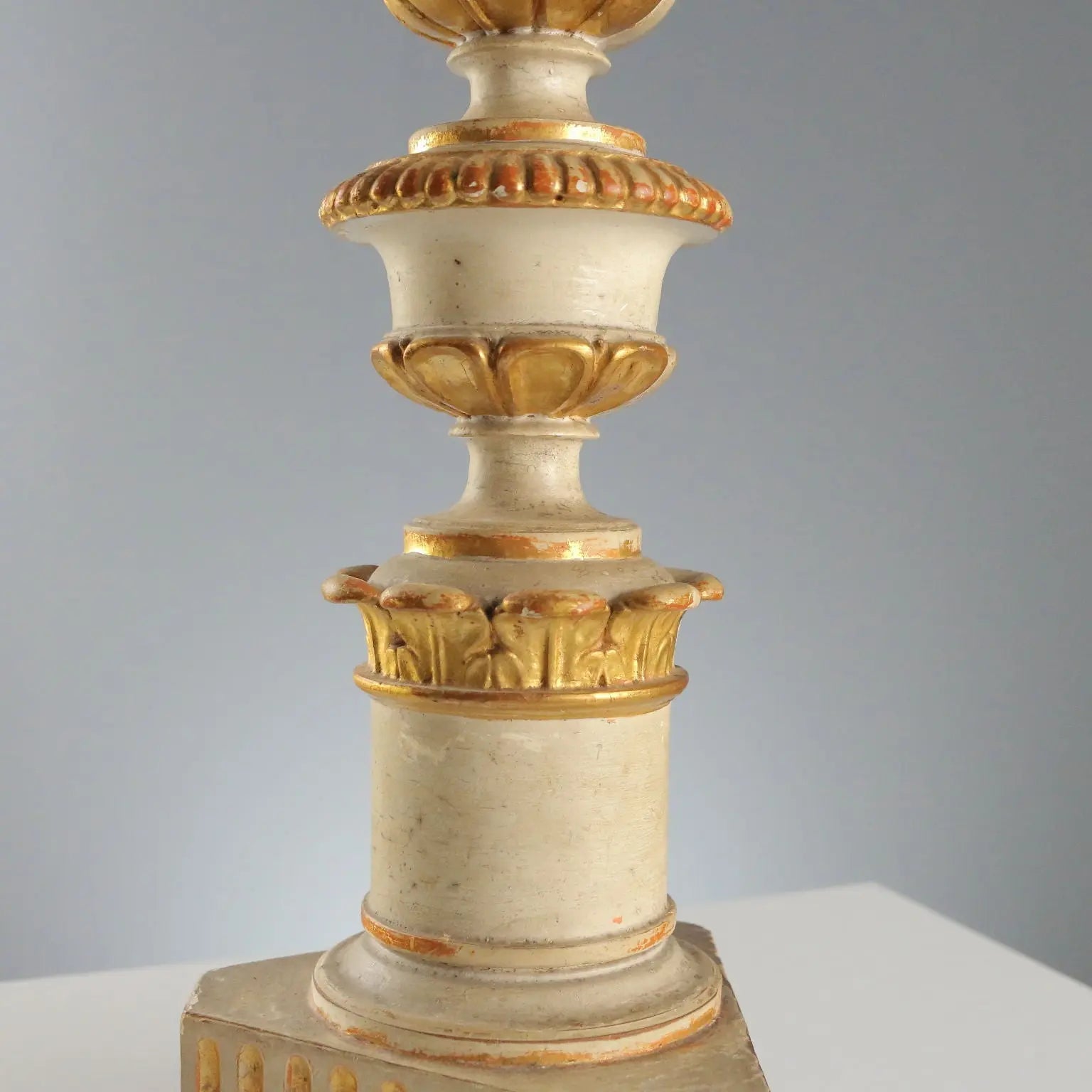Antique Candelabra Carved Gilded Wood Italy XIX Century