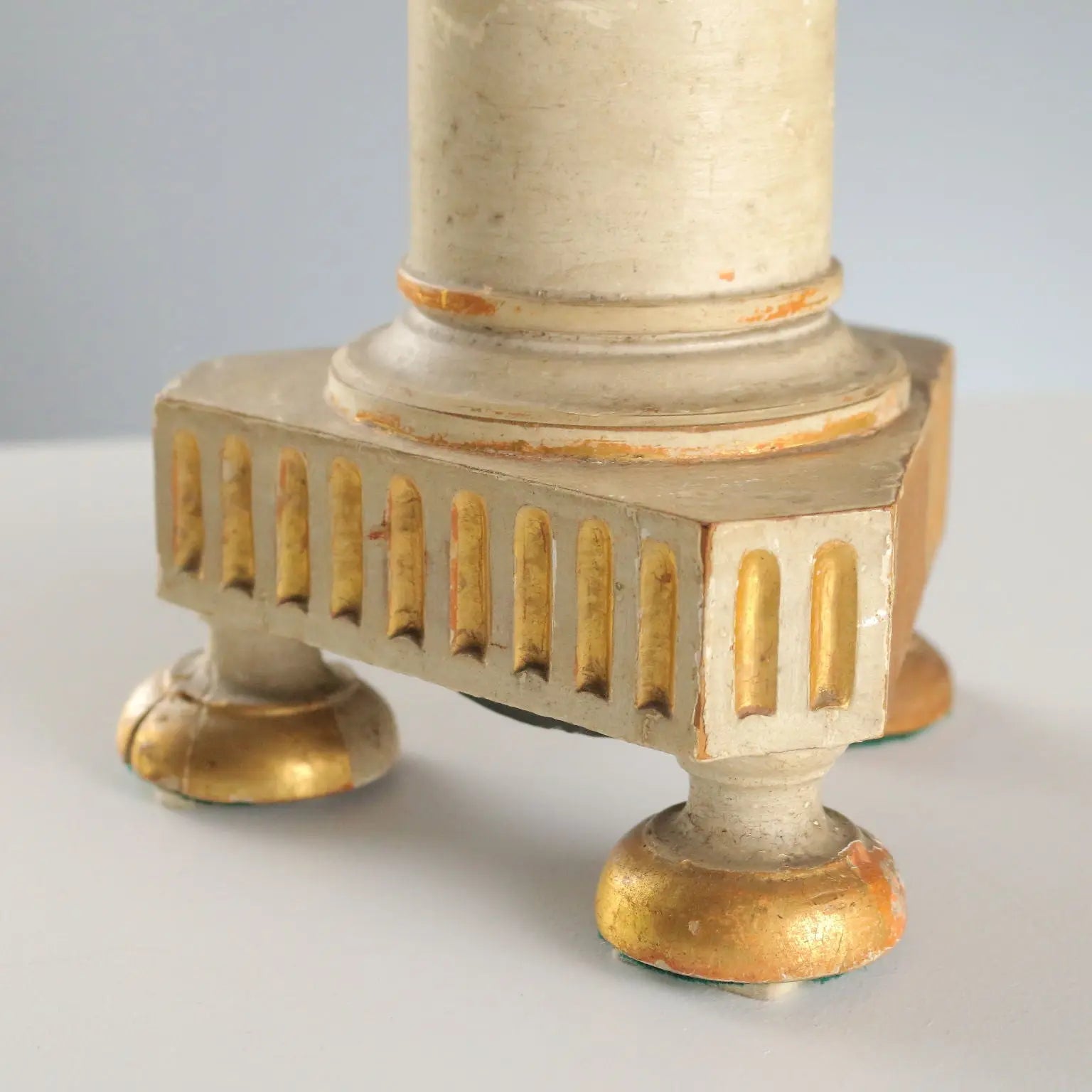 Antique Candelabra Carved Gilded Wood Italy XIX Century