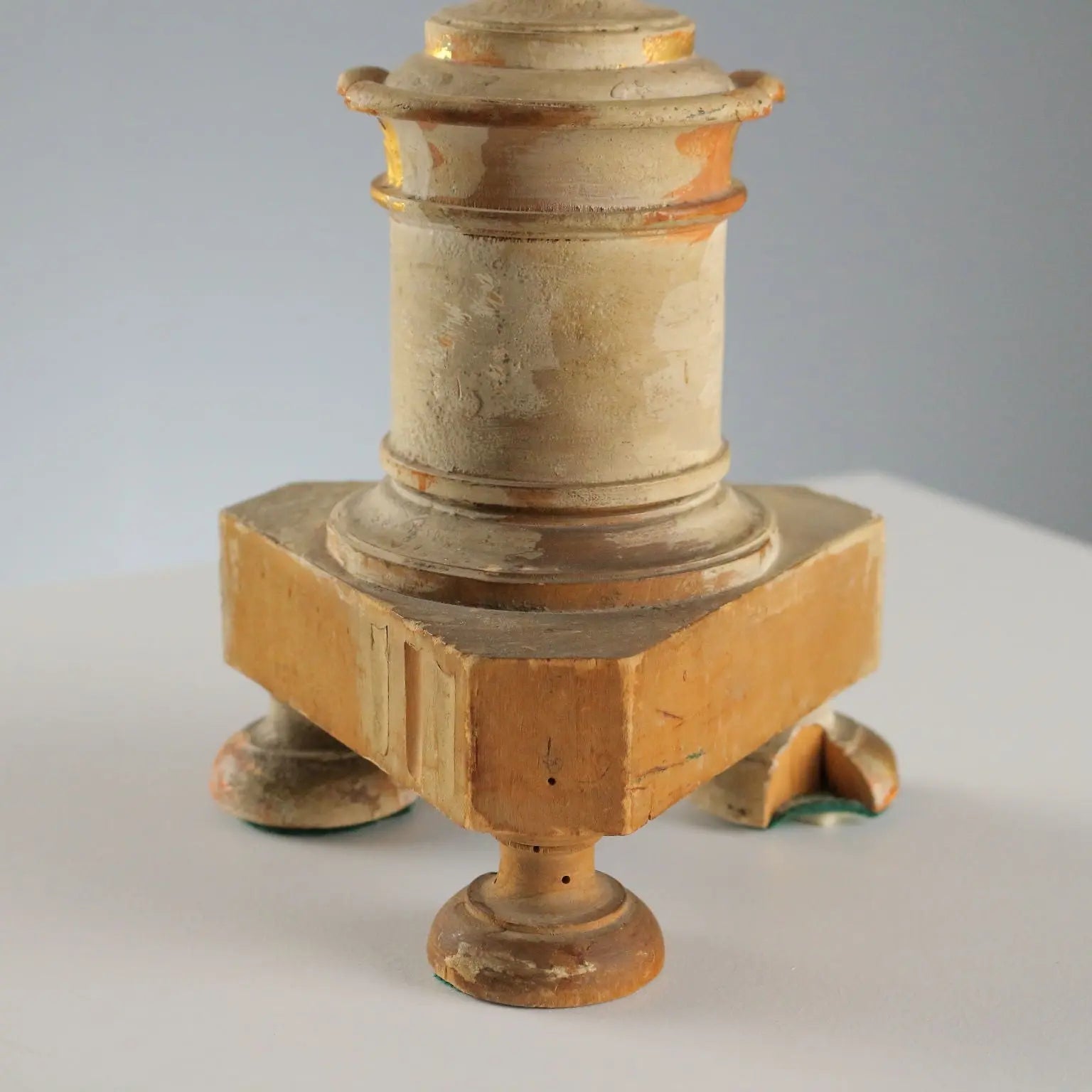 Antique Candelabra Carved Gilded Wood Italy XIX Century