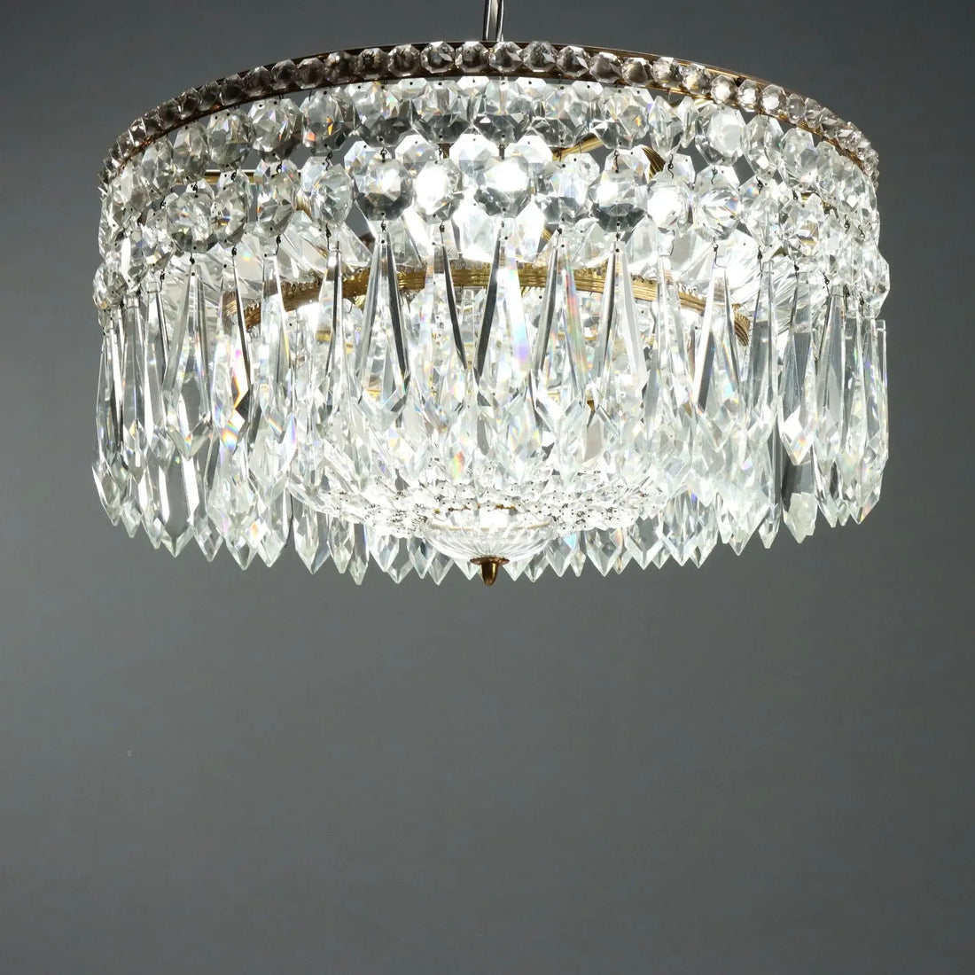 Empire Style Gilded Metal Chandelier