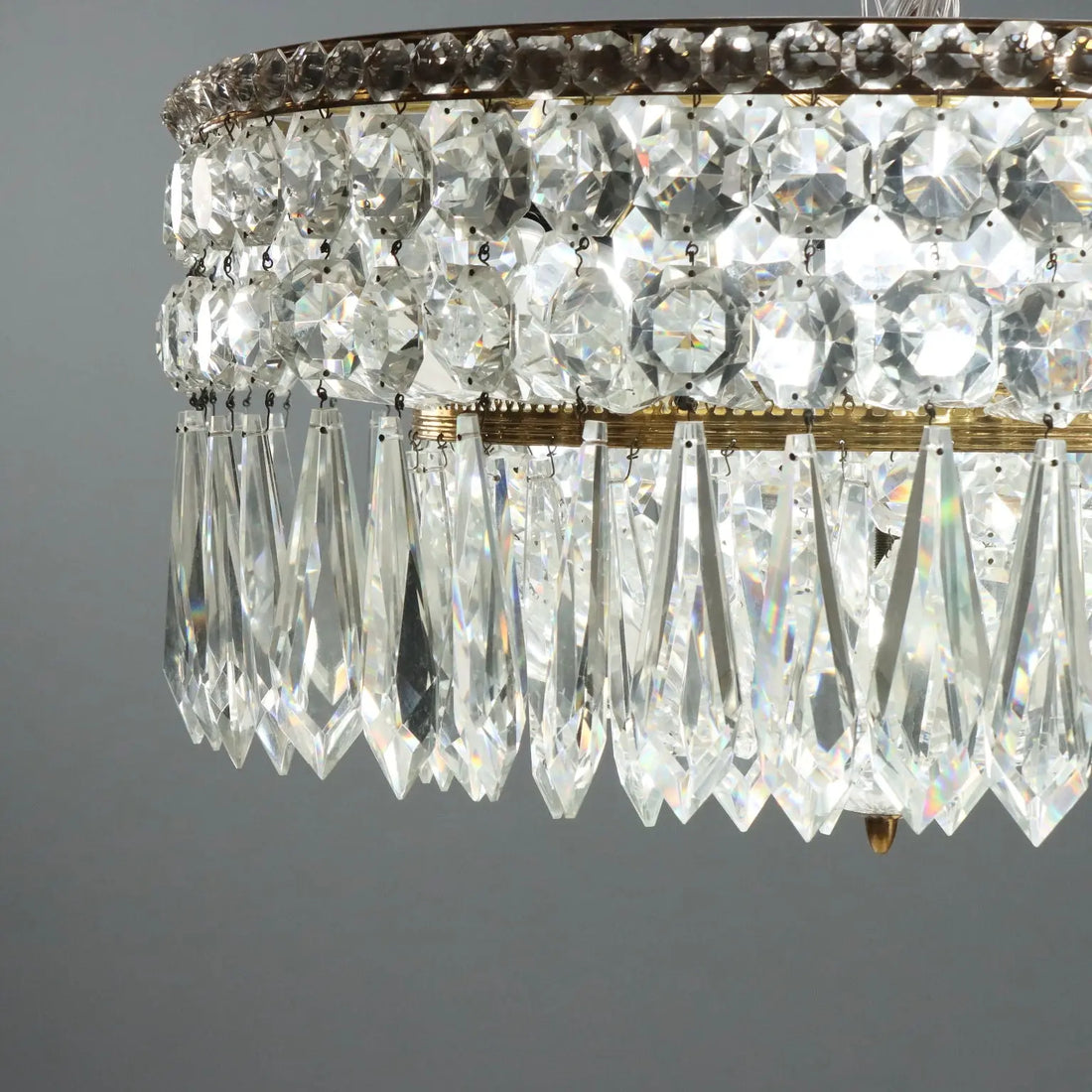 Empire Style Gilded Metal Chandelier