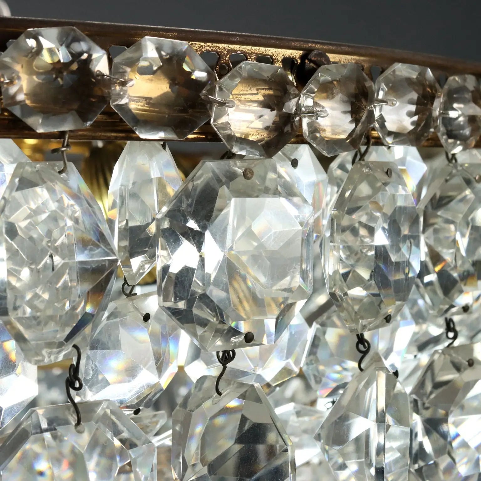 Empire Style Gilded Metal Chandelier