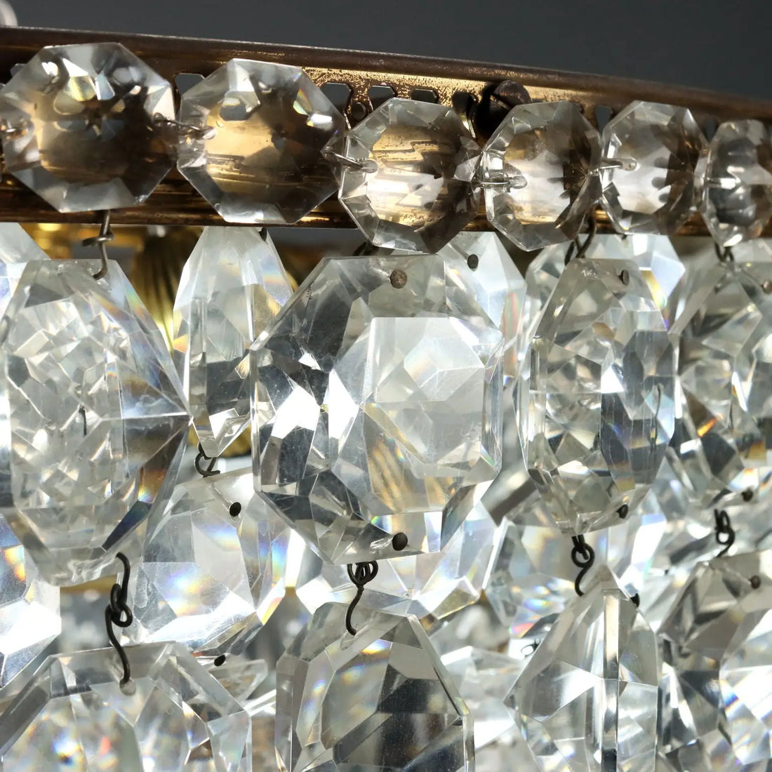 Empire Style Gilded Metal Chandelier