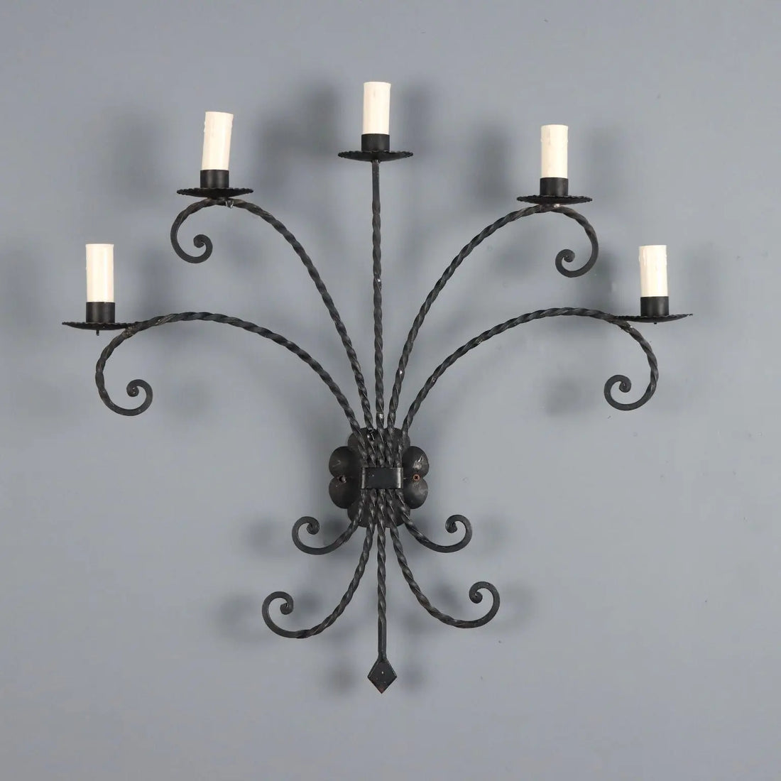 Antique Wall Lamp Iron Decorations Italy XX Century
