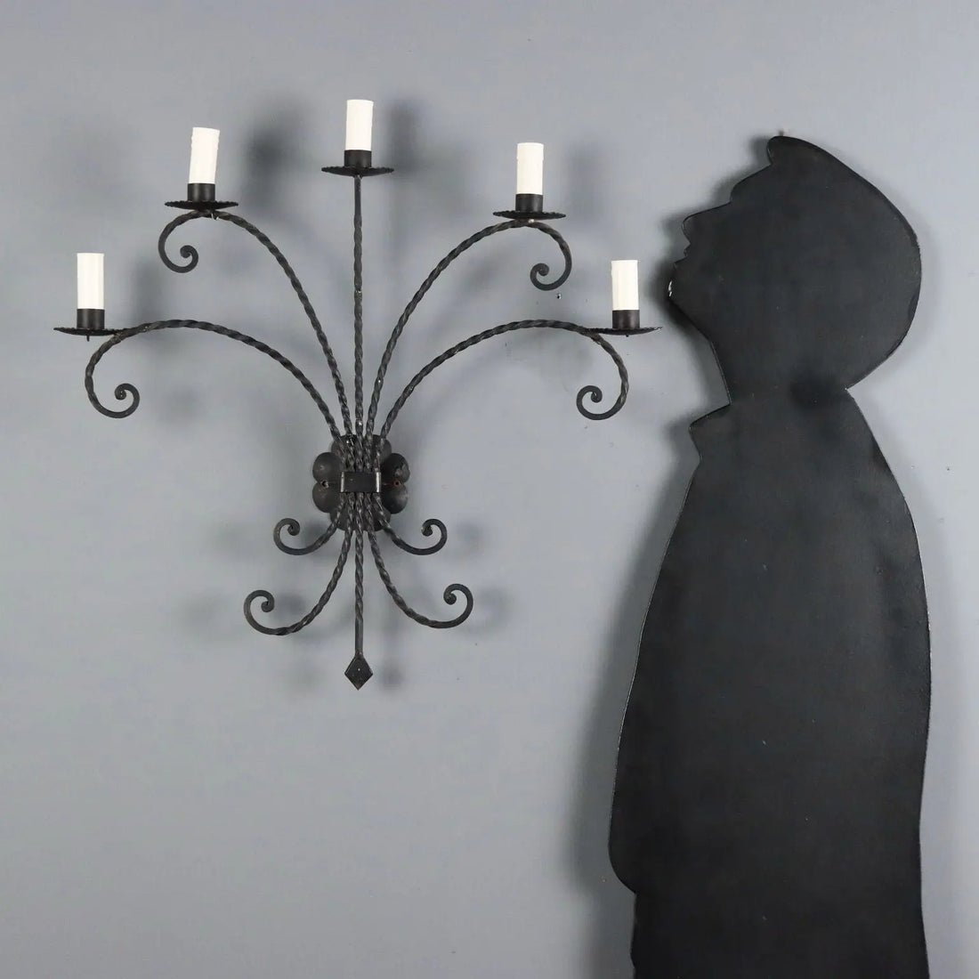 Antique Wall Lamp Iron Decorations Italy XX Century