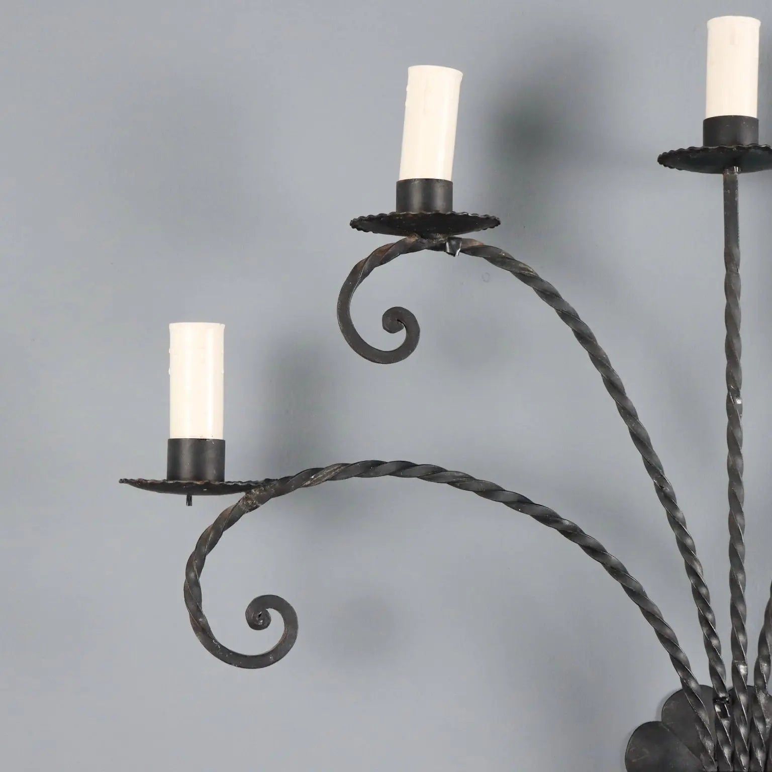 Antique Wall Lamp Iron Decorations Italy XX Century