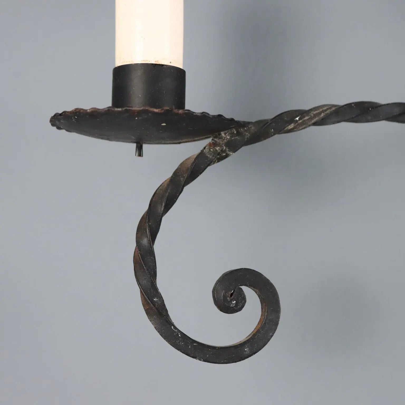 Antique Wall Lamp Iron Decorations Italy XX Century