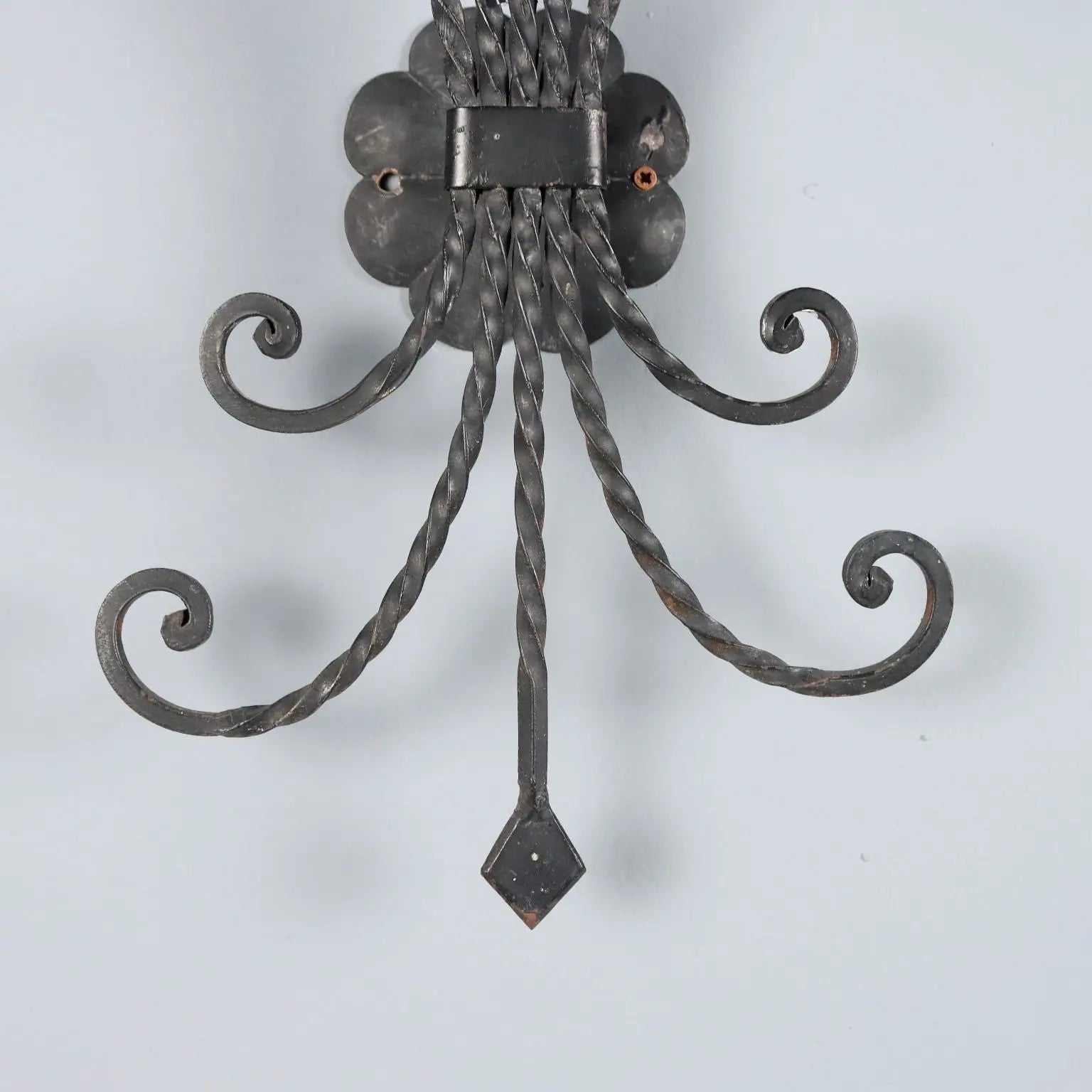 Antique Wall Lamp Iron Decorations Italy XX Century