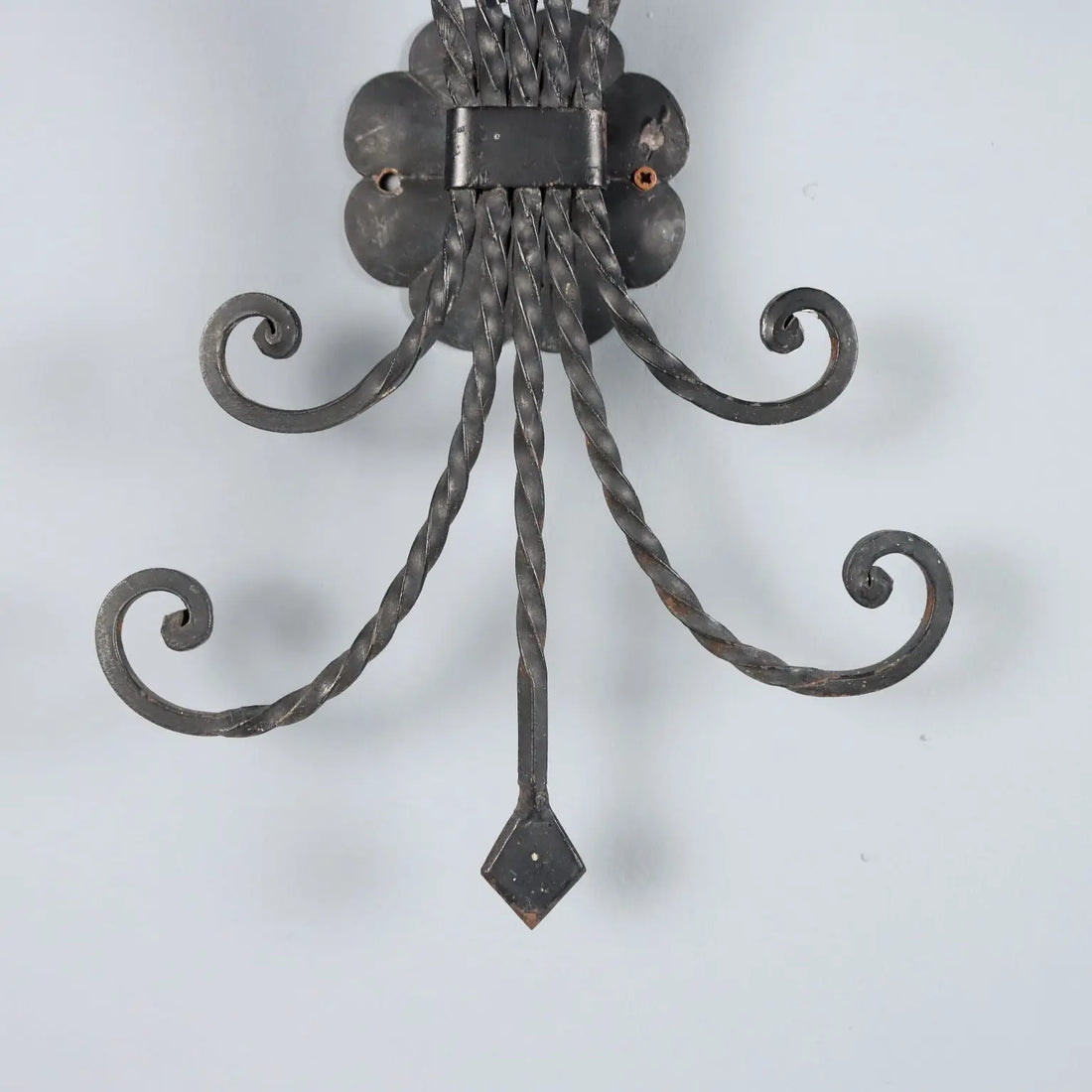 Antique Wall Lamp Iron Decorations Italy XX Century