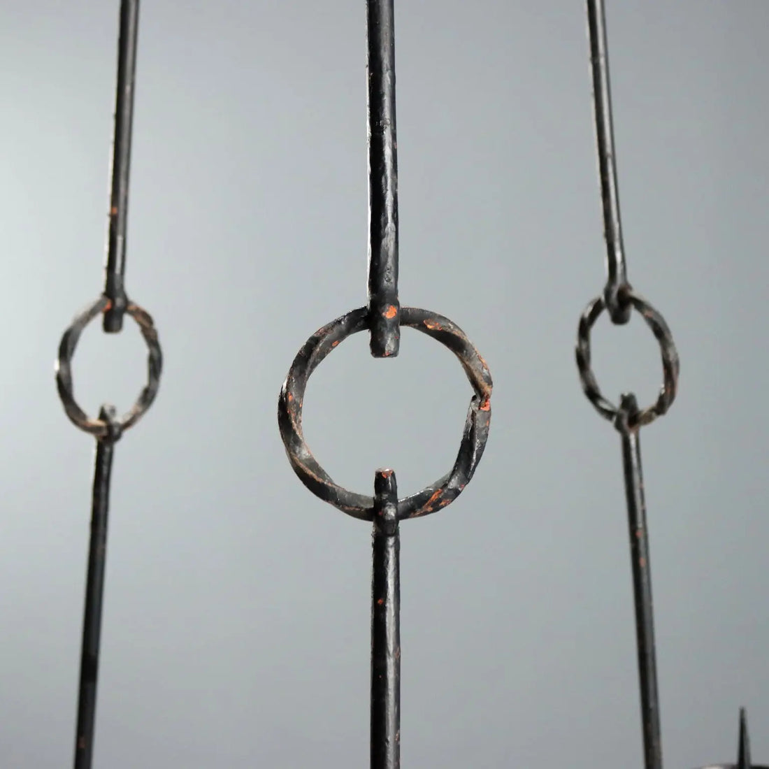 Wrought Iron Chandelier by A. Gerardi, 19th Century