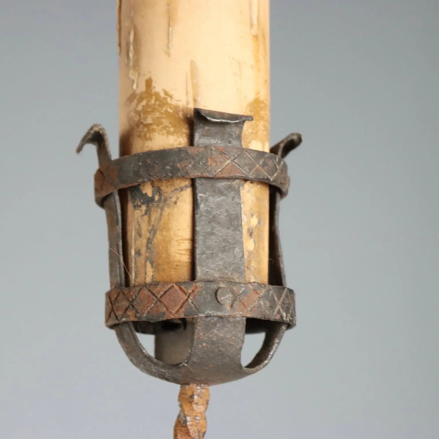 Five-Light Wrought Iron Torchère - Italy 19th Century