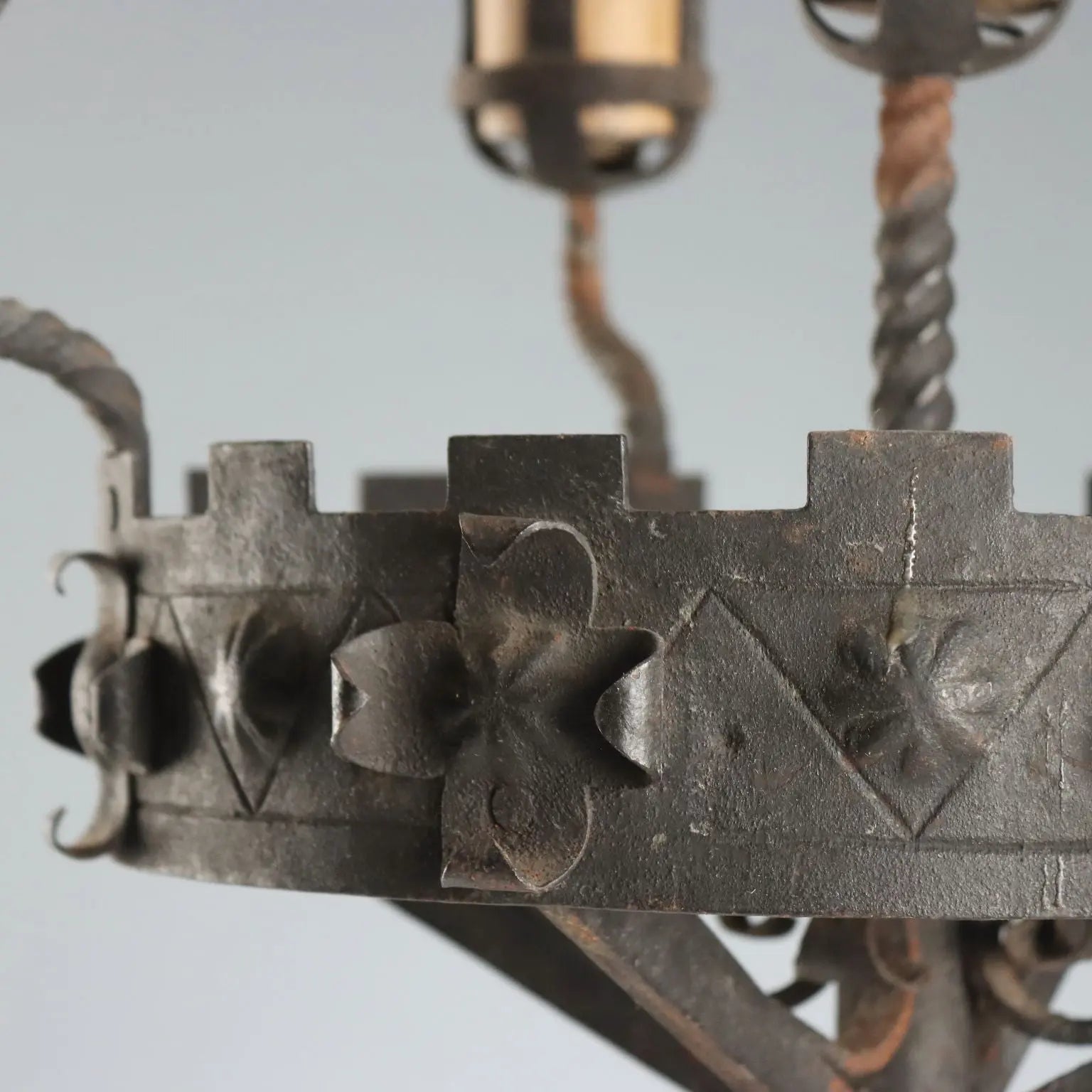 Five-Light Wrought Iron Torchère - Italy 19th Century