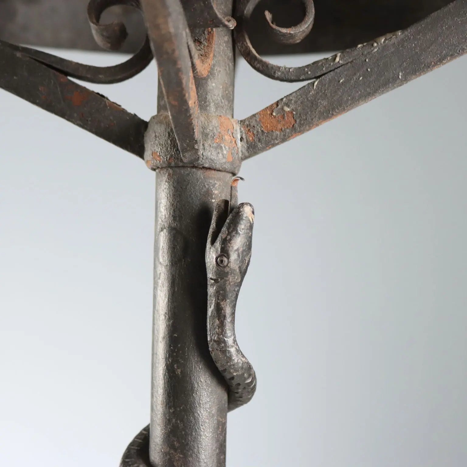 Five-Light Wrought Iron Torchère - Italy 19th Century