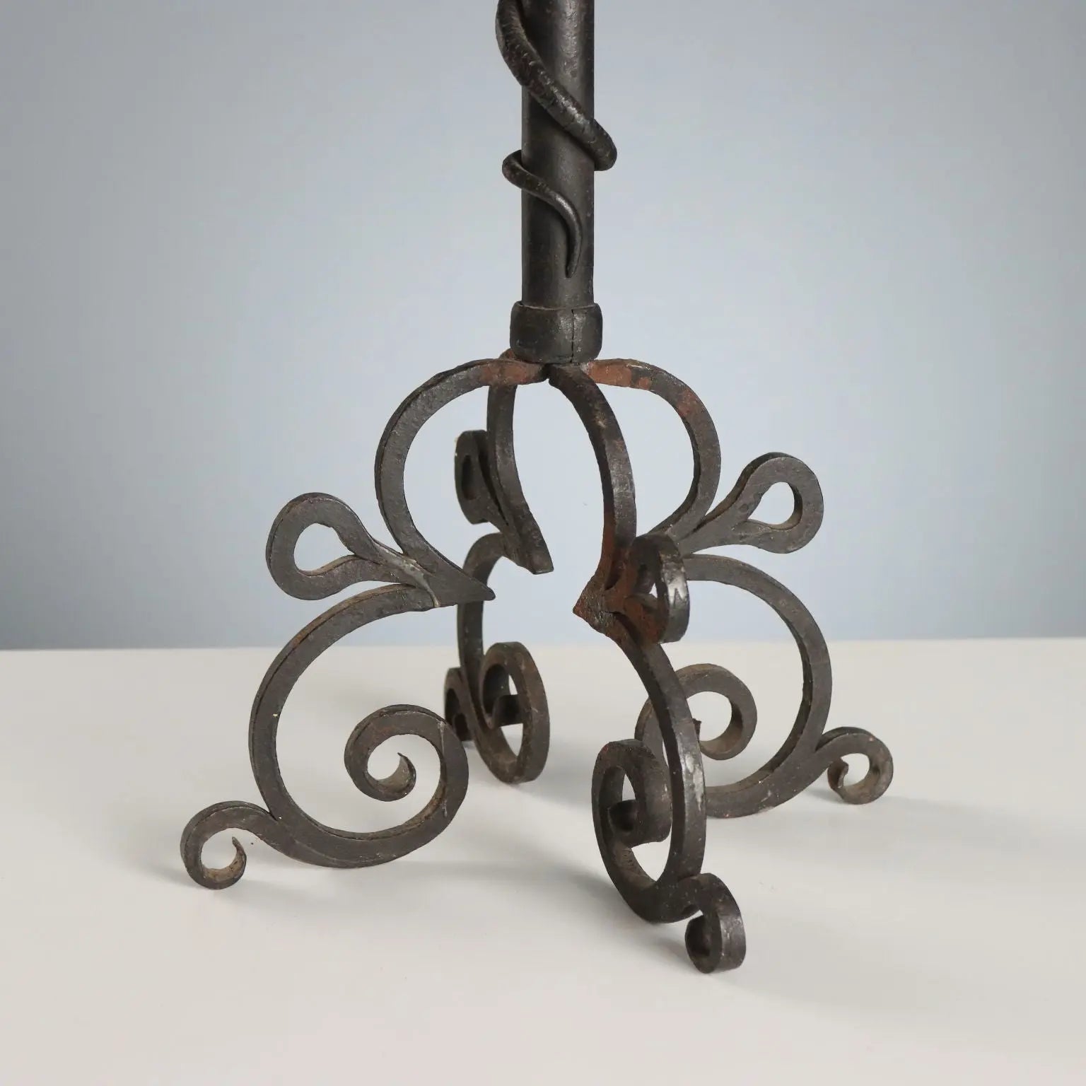Five-Light Wrought Iron Torchère - Italy 19th Century