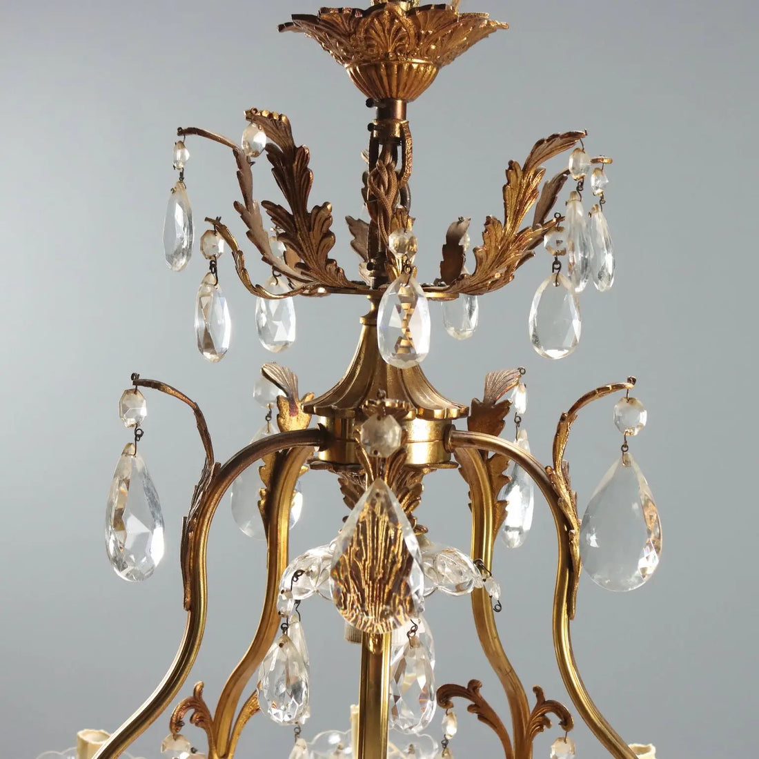 Gilt Bronze Chandelier, 20th Century Italy
