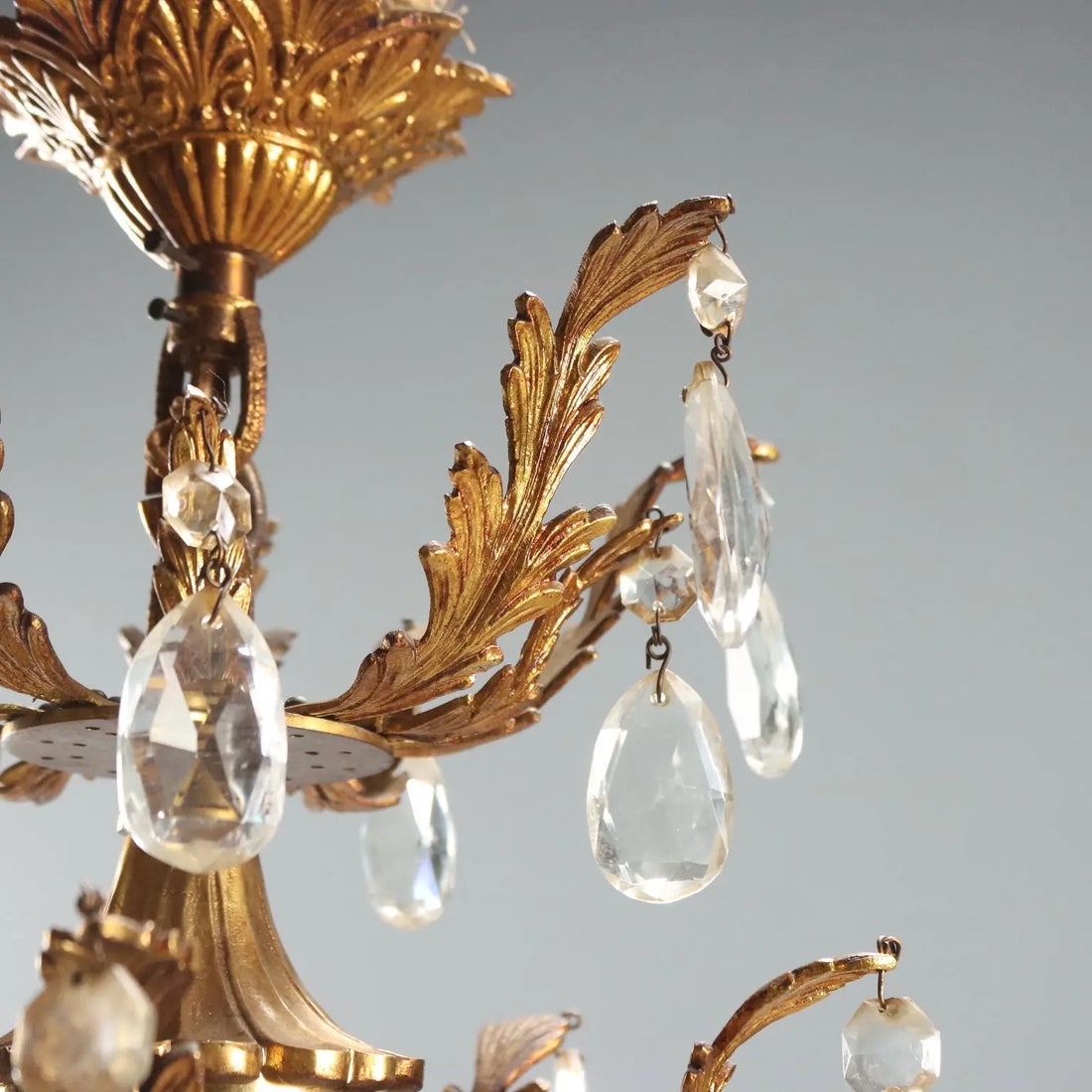 Gilt Bronze Chandelier, 20th Century Italy