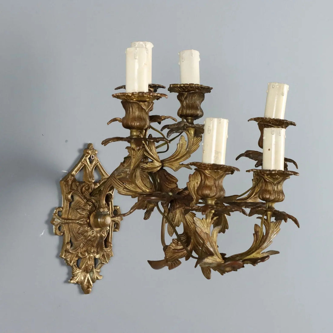 Antique Wall Lamps Gilded Bronze 6 Lights Italy XIX Century