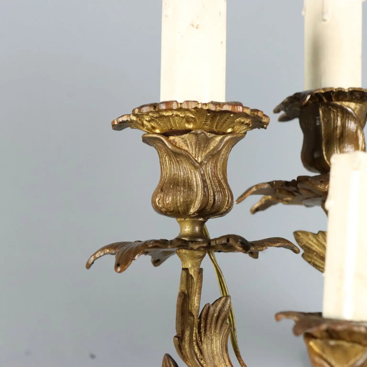 Antique Wall Lamps Gilded Bronze 6 Lights Italy XIX Century