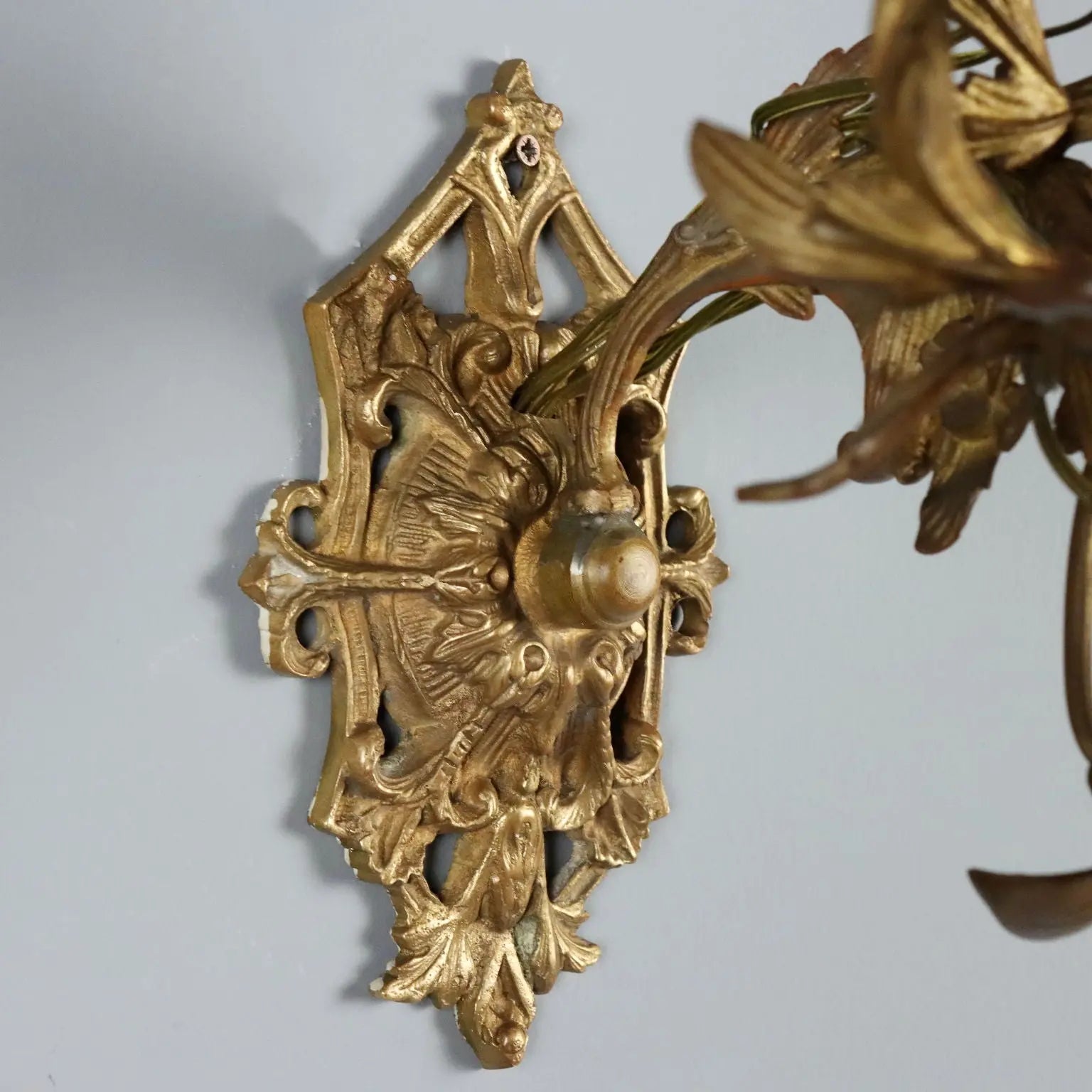 Antique Wall Lamps Gilded Bronze 6 Lights Italy XIX Century