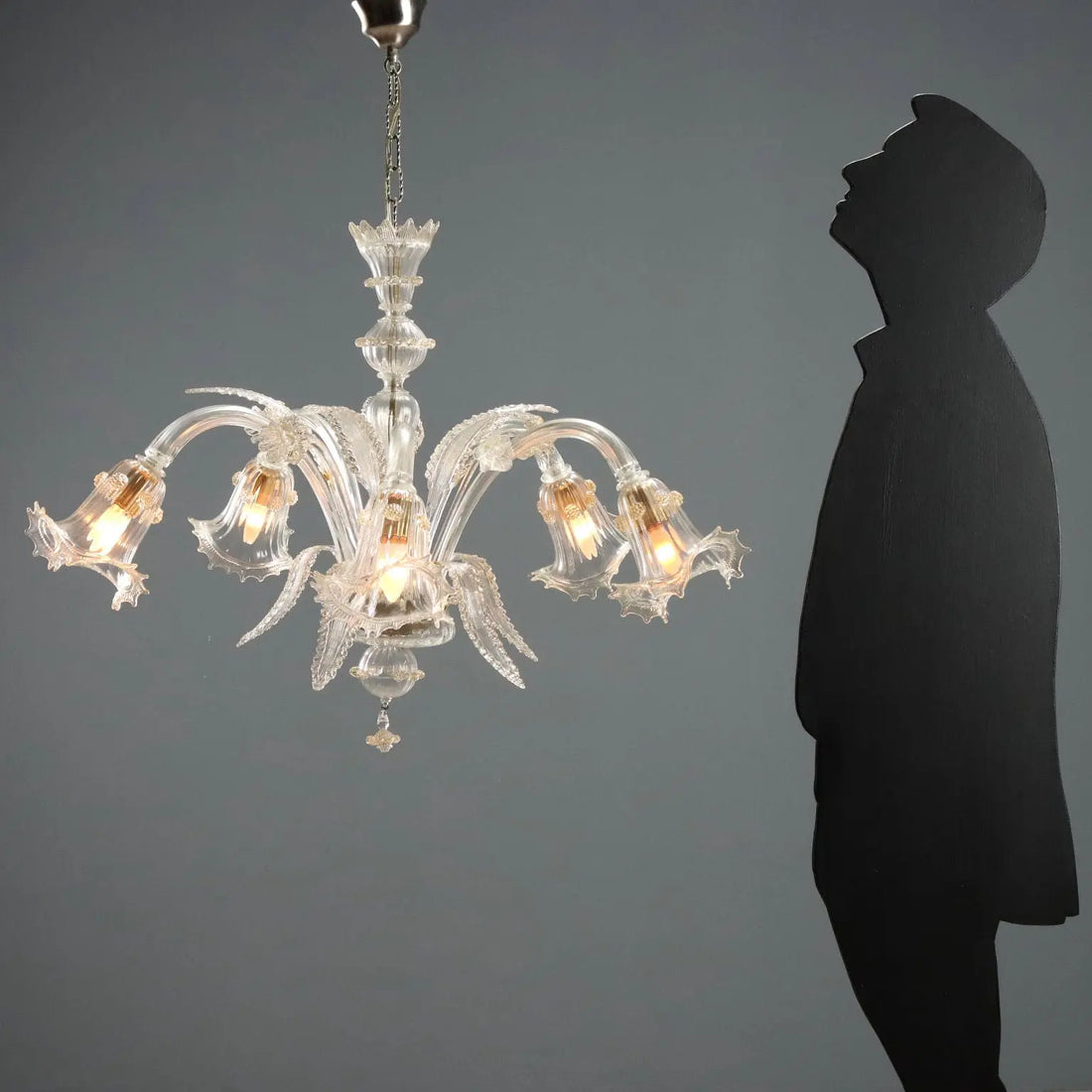 Antique Chandelier Murano Glass Italy Late XIX Century
