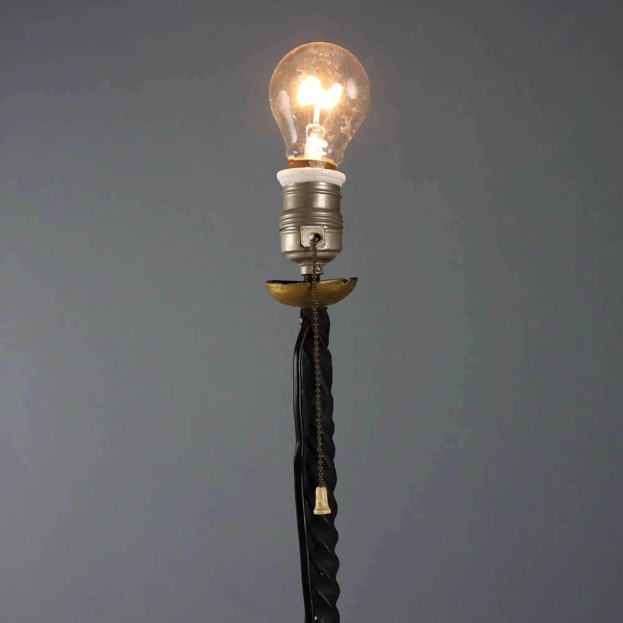 Antique Floor Lamp Iron Decorations Italy XIX Century