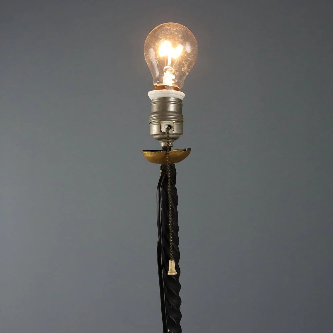 Antique Floor Lamp Iron Decorations Italy XIX Century