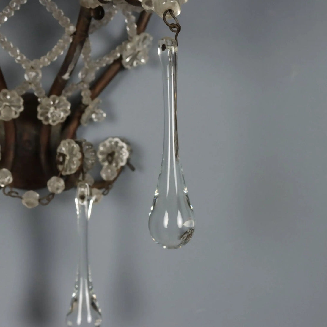 Antique Wall Lamps Burnished Metal Italy XX Century