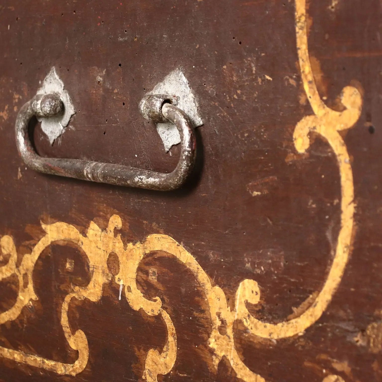Piedmontese Chest with Beaded Frame and Stucco Inlays XVIII Century