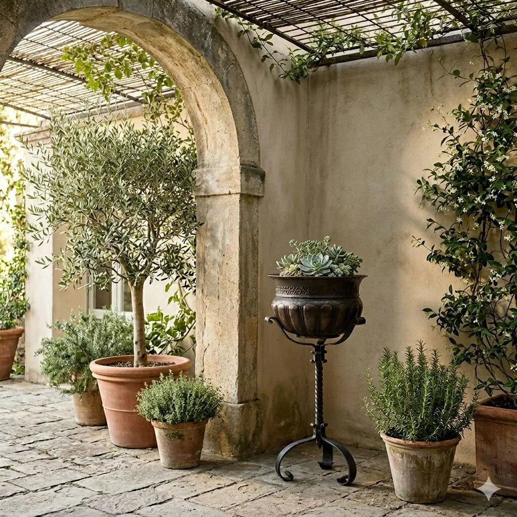 Wrought Iron Planter - Italy Late 19th Century
