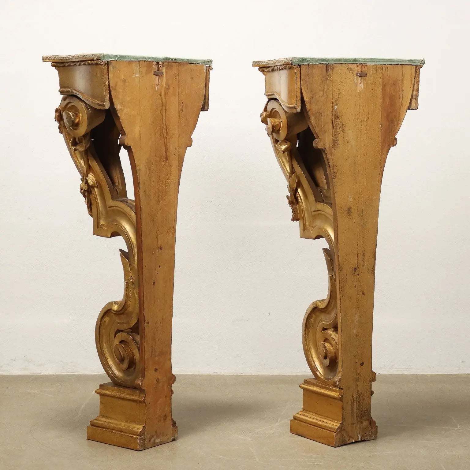 Pair of Antique Shelves Gilded Poplar Italy XX Century - Italy, Late XIX Century | Antiques | Other Furniture