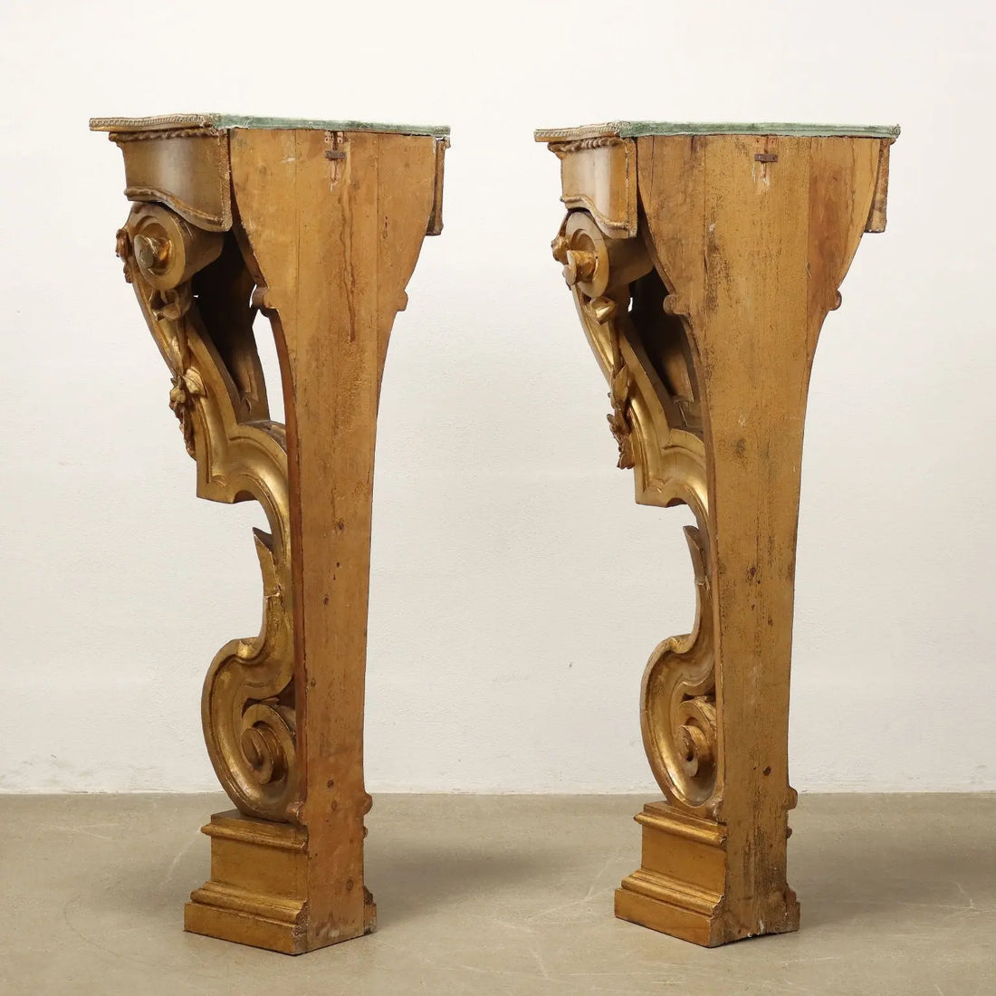 Pair of Antique Shelves Gilded Poplar Italy XX Century - Italy, Late XIX Century | Antiques | Other Furniture