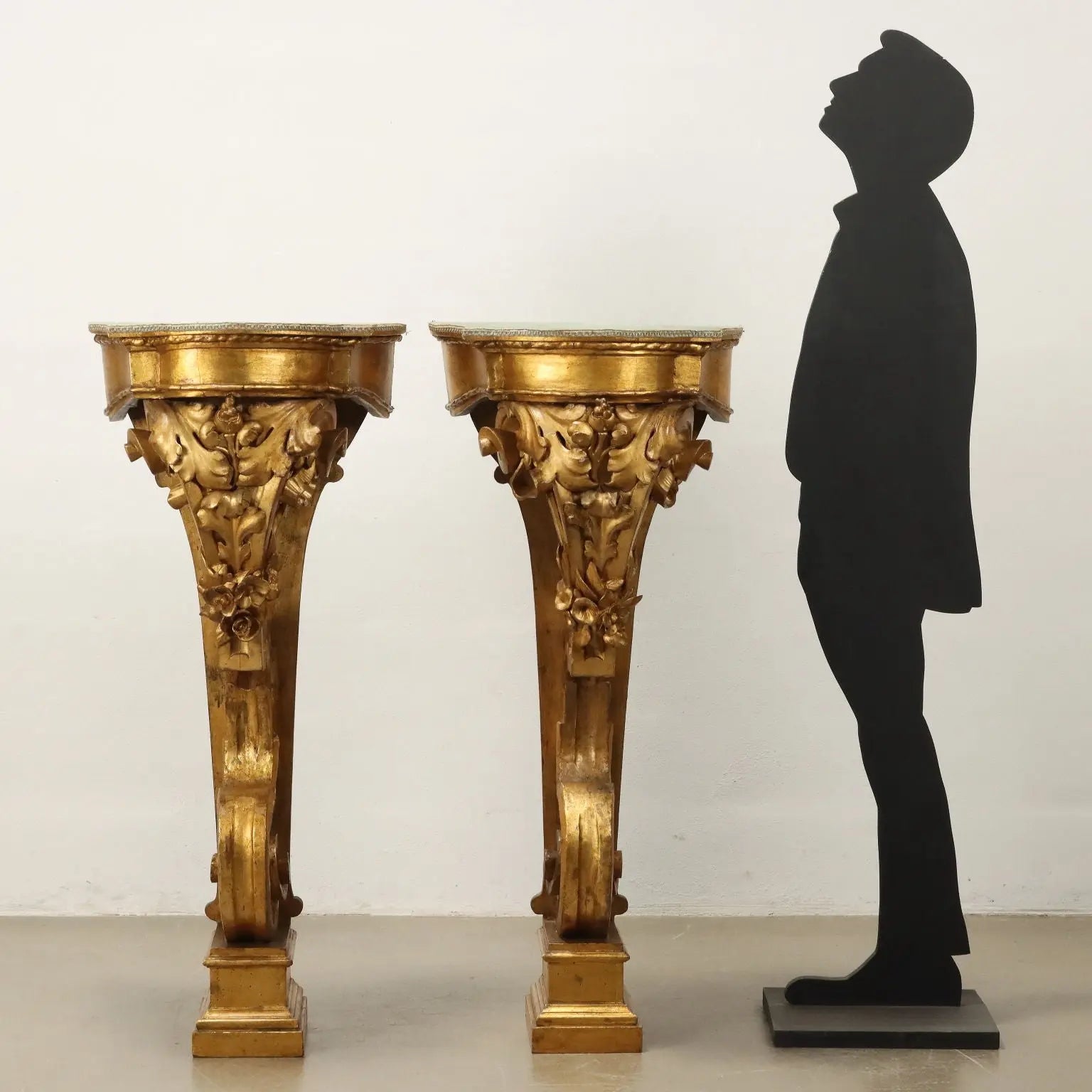 Pair of Antique Shelves Gilded Poplar Italy XX Century - Italy, Late XIX Century | Antiques | Other Furniture