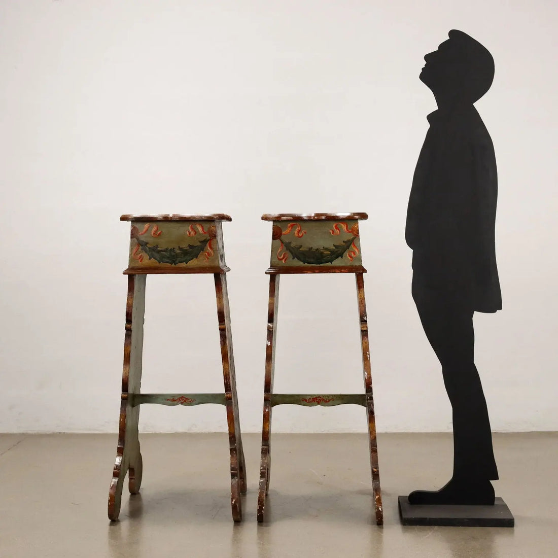 Pair of Italian Lacquered Stands - Late 19th Century