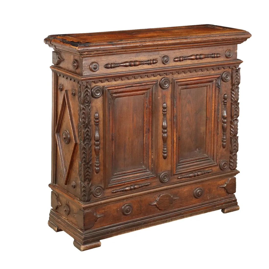 Antique Baroque Chest Walnut Chestnut Italy XVIII Century - Central Italy, Early XVIII Century | Antiques | Cupboards