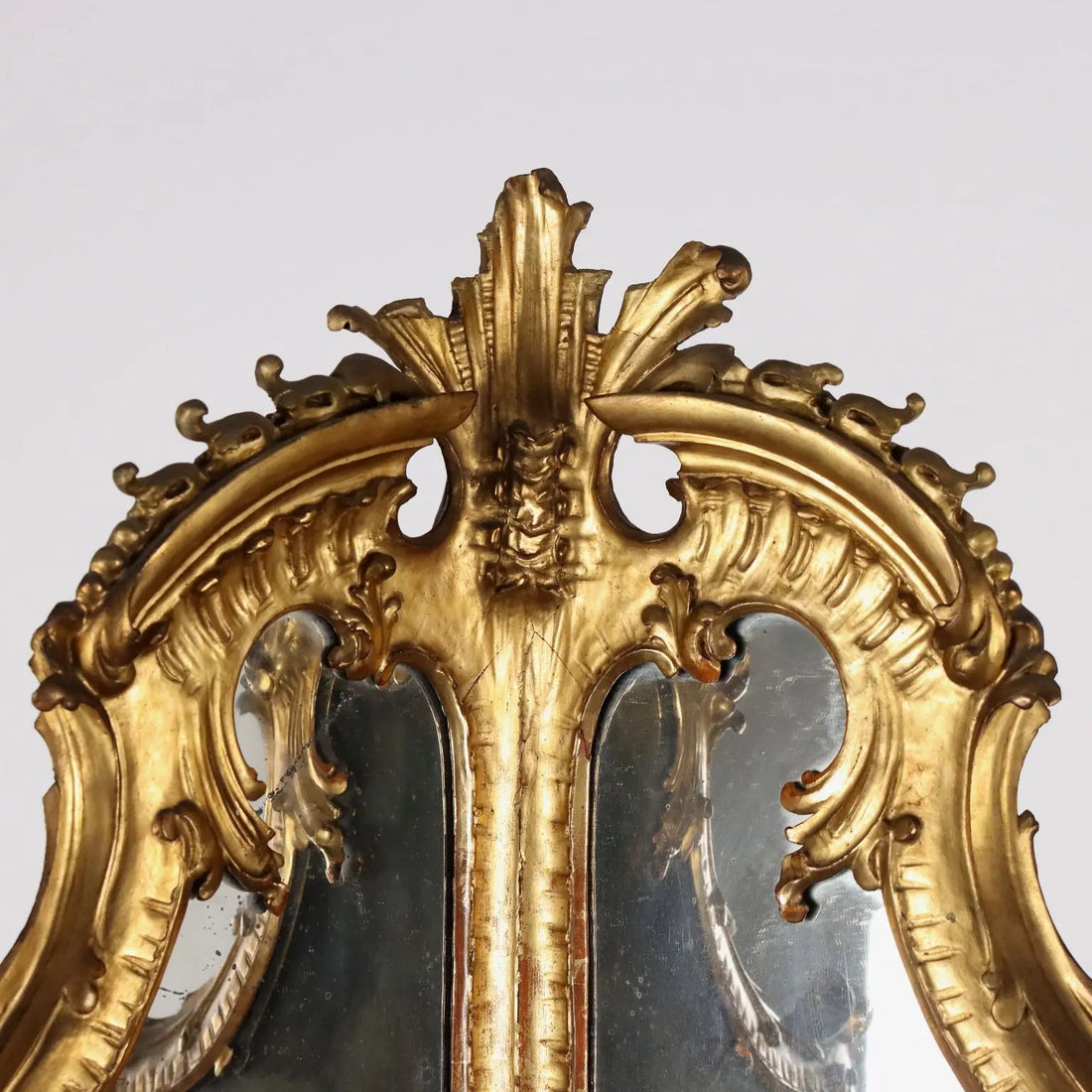 Antique Corner Cupboard Baroque Style Mahogany XX Century - Corner with Mirrored Upper Part | Antiques | Other Furniture