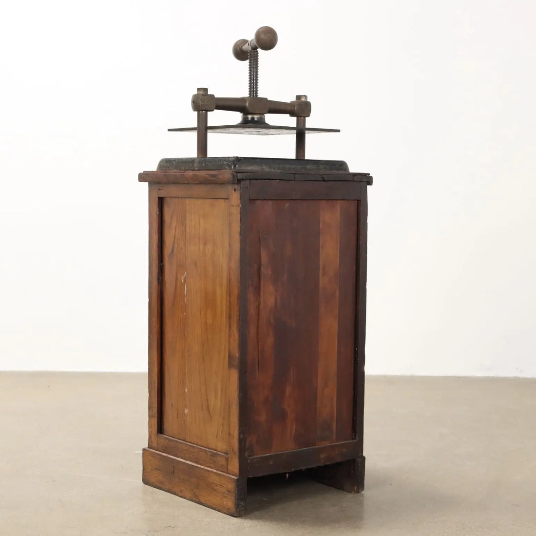 Antique Printer's Cabinet Art Nouveau Oak Italy XX Century - Shutter with Press | Antiques | Other Furniture