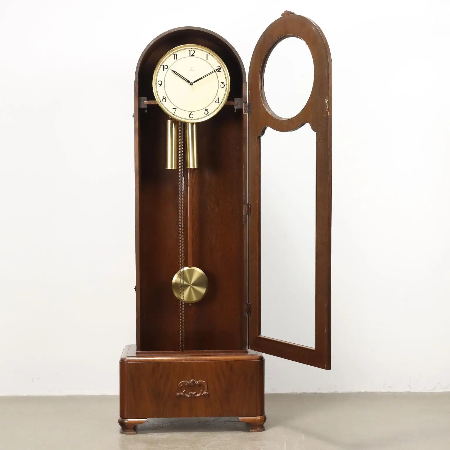 Deco Pendulum Clock in Oak - Germany Early 20th Century