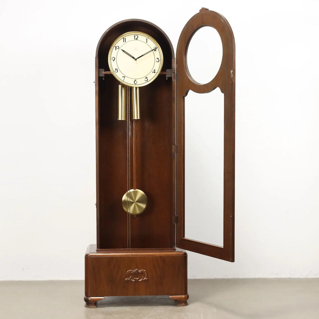 Deco Pendulum Clock in Oak - Germany Early 20th Century