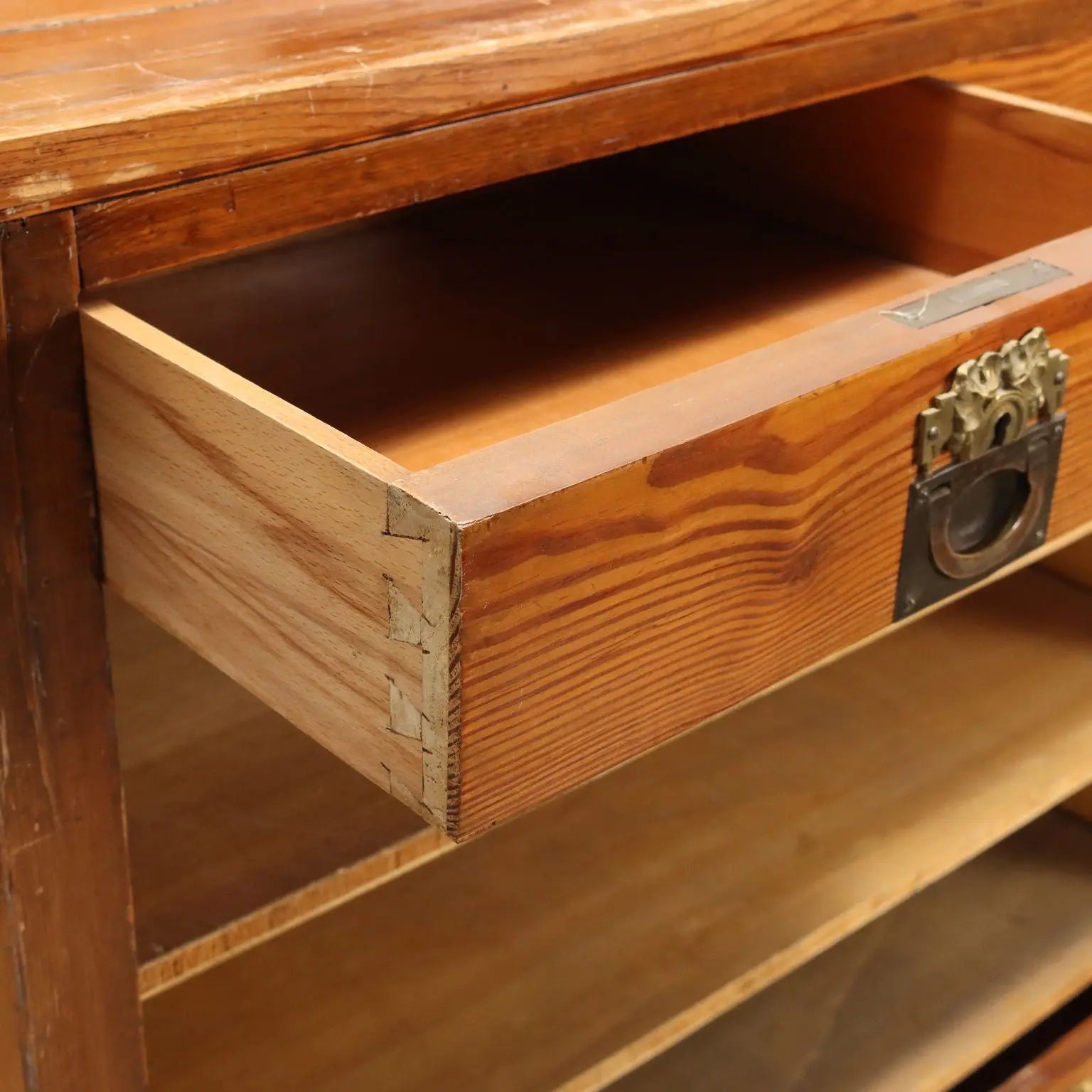 Roll-Top Filing Cabinet in Larch - 20th Century