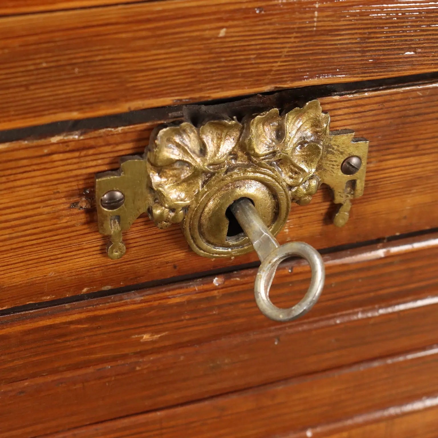 Roll-Top Filing Cabinet in Larch - 20th Century
