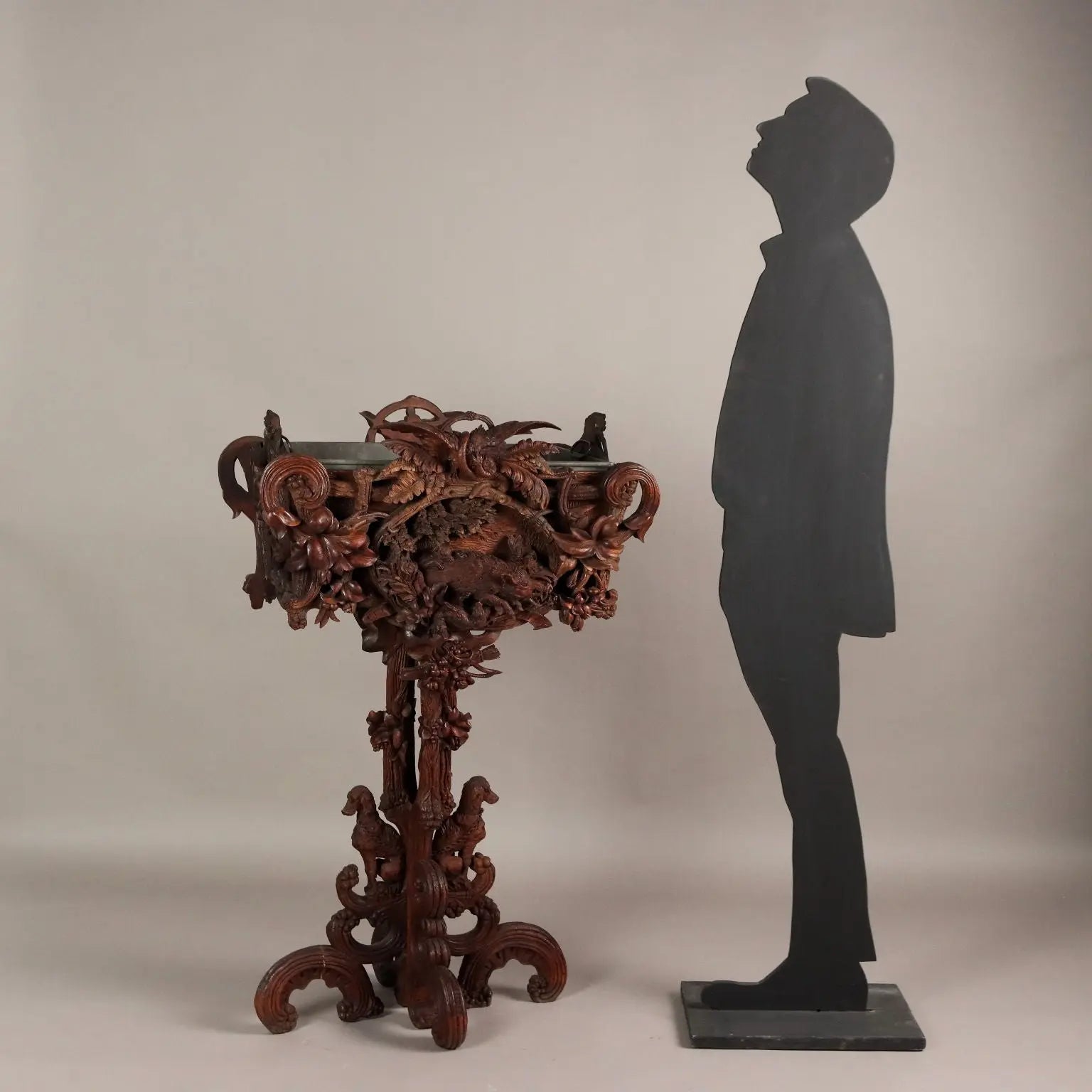 Neobaroque Carved Wood Planter, Late 19th Century