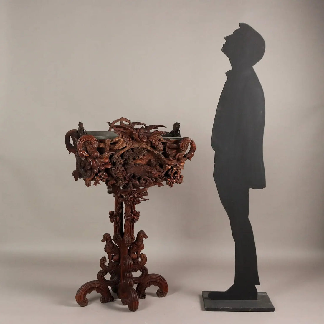 Neobaroque Carved Wood Planter, Late 19th Century