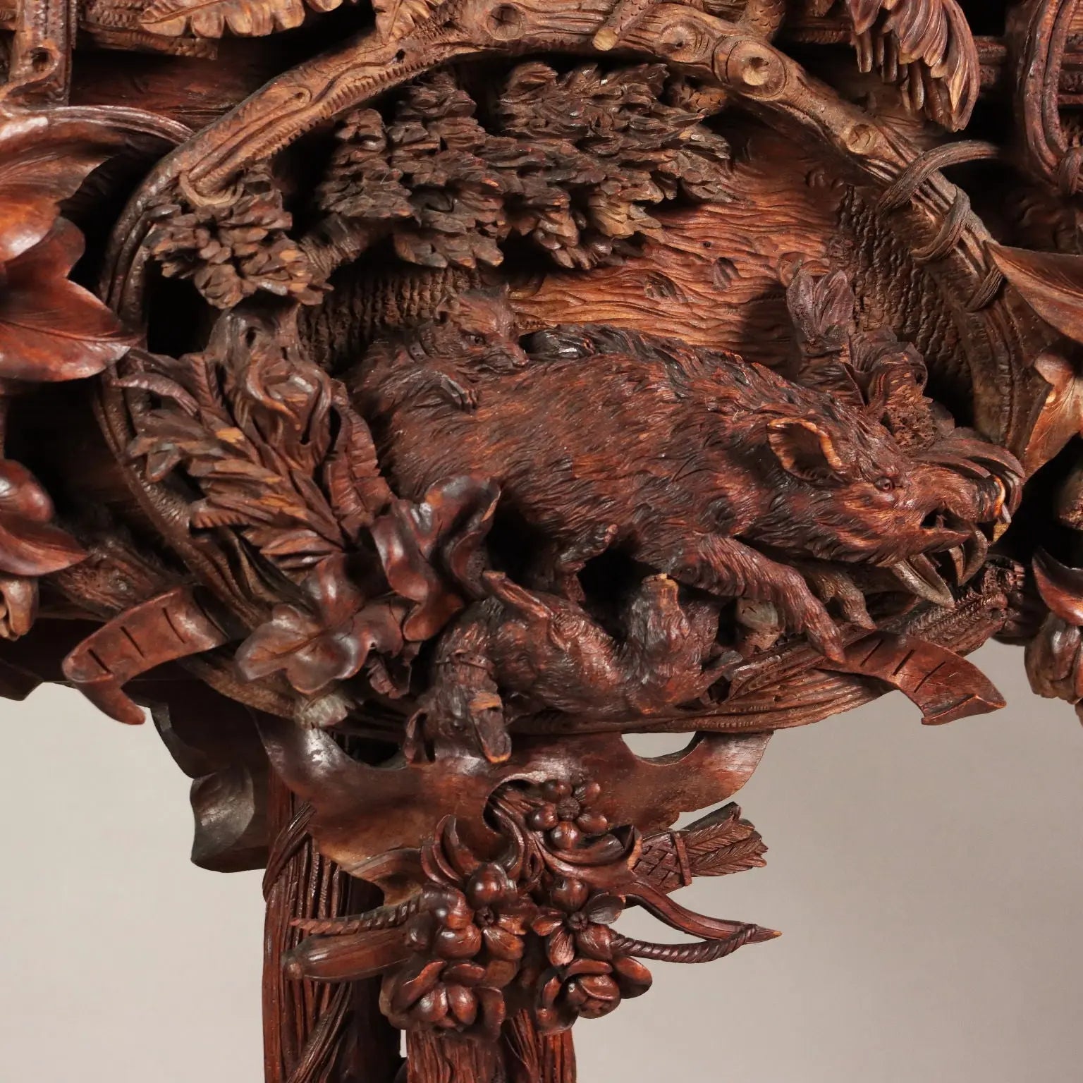 Neobaroque Carved Wood Planter, Late 19th Century